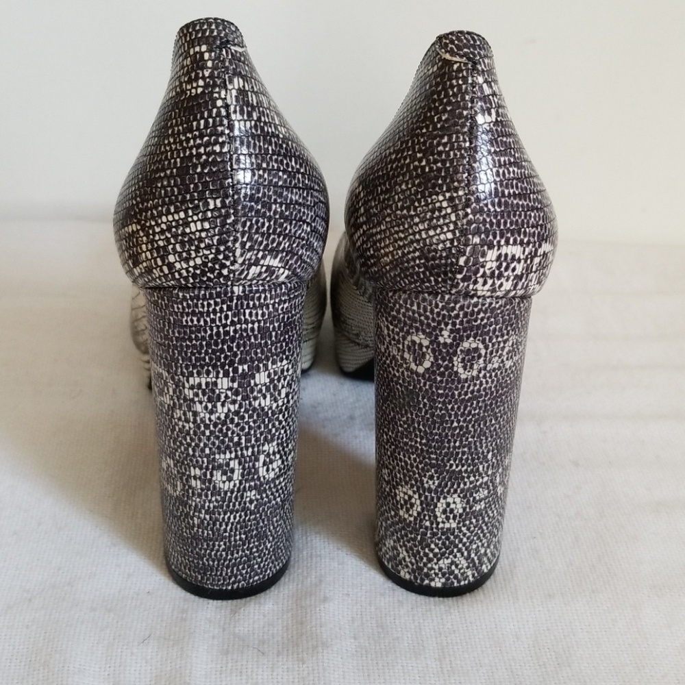 Jeffrey Campbell Snake Print Pumps Black White - Picture 5 of 7